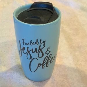 Modern gourmet foods Jesus travel coffee mug